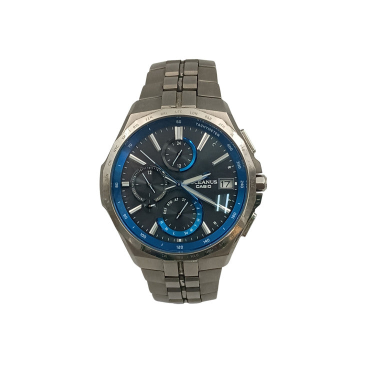 CASIO カシオ 時計 OCEANUS オシアナス Manta S5000 Series OCW-S5000-1AJF ブラック文字盤系 チタン メンズ アナログ 美品