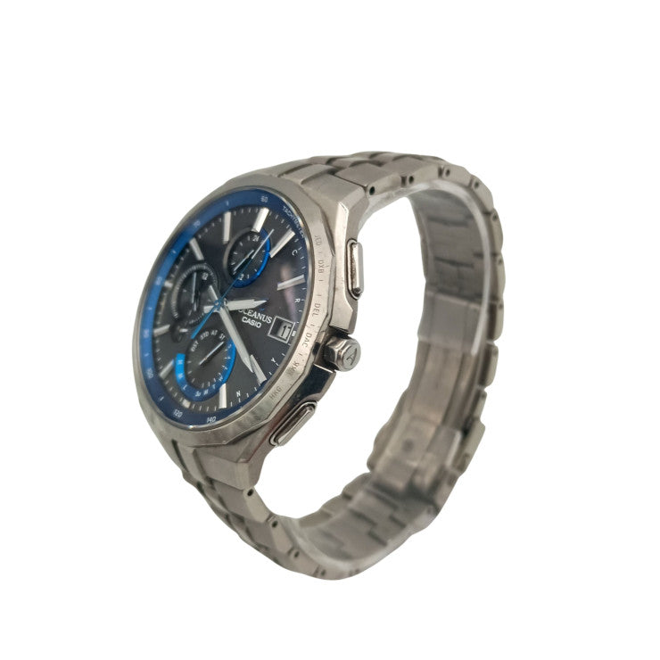 CASIO カシオ 時計 OCEANUS オシアナス Manta S5000 Series OCW-S5000-1AJF ブラック文字盤系 チタン メンズ アナログ 美品