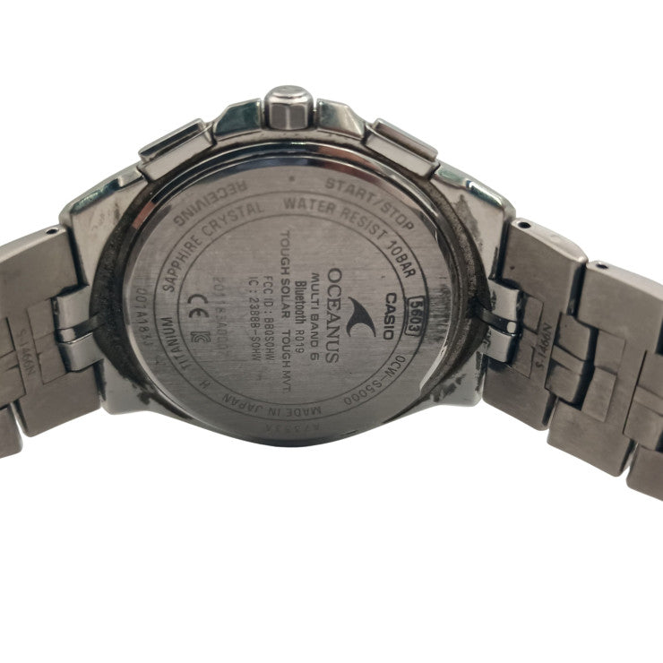 CASIO カシオ 時計 OCEANUS オシアナス Manta S5000 Series OCW-S5000-1AJF ブラック文字盤系 チタン メンズ アナログ 美品