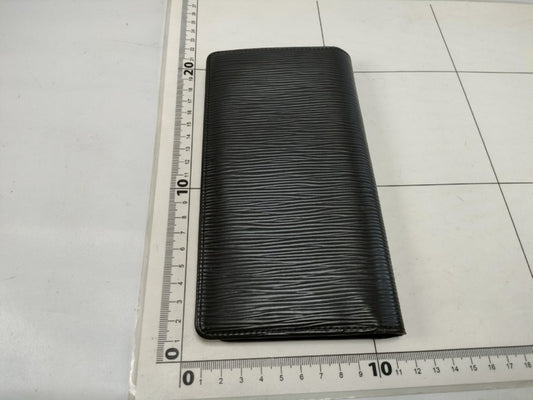 LOUIS VUITTON ルイヴィトン 長財布 ポルトフォイユ ブラザ M60622 ブラック系 エピ メンズ 二つ折り 美品
