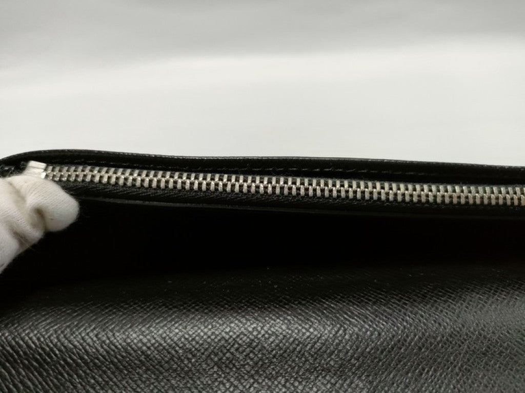 LOUIS VUITTON ルイヴィトン 長財布 ポルトフォイユ ブラザ M60622 ブラック系 エピ メンズ 二つ折り 美品