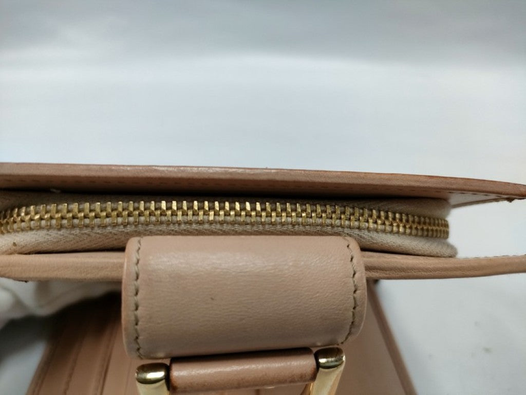 GUCCI グッチ 二つ折り財布 GGキャンバス 154255 ベージュ系 キャンバス レザー レディース ゴールド金具 美品