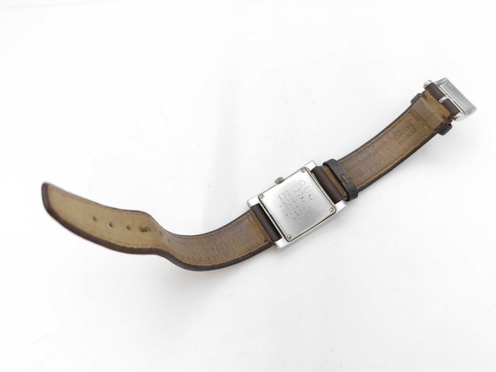 GUCCI グッチ 時計 7700L シルバー系 ステンレス レザー レディース