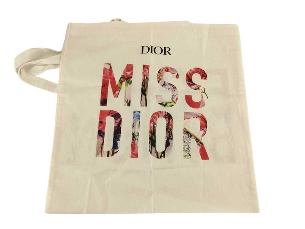 Dior ディオール トートバッグ Miss Dior ミスディオール ホワイト マルチカラー系 キャンバス レディース ノベルティ 美品
