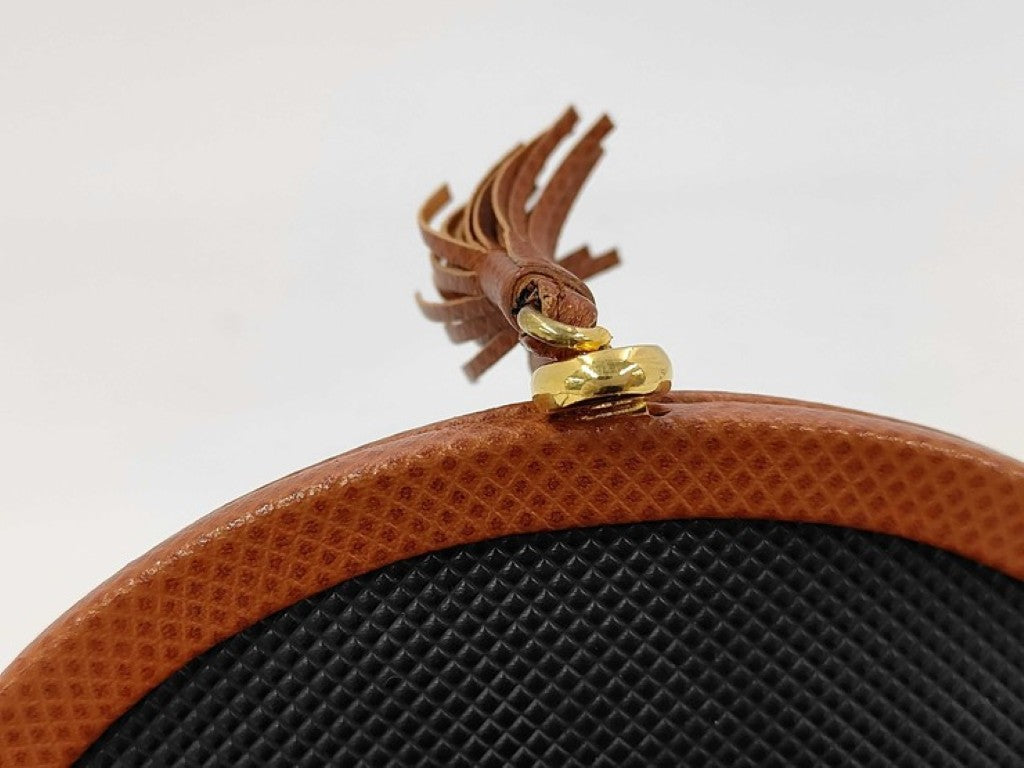 BOTTEGA VENETA ボッテガヴェネタ ショルダーバッグ マルコポーロ ブラック ブラウン系 PVC レザー レディース フリンジ ゴールド金具 美品
