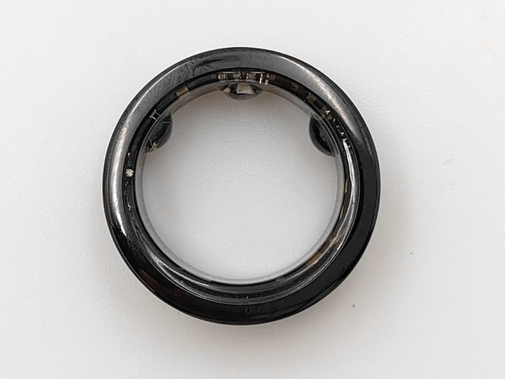 GUCCI グッチ リング オーラ インターロッキングG LE1 ブラック系 チタン レディース OURA オーラ 指輪 美品