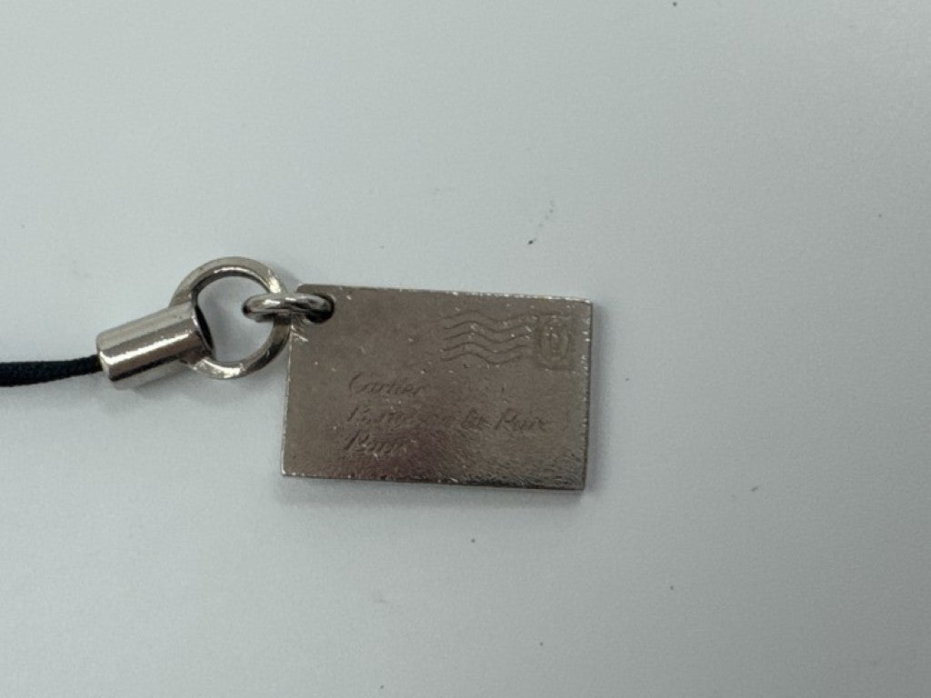 Cartier カルティエ キーホルダー レターモチーフ ストラップ シルバー系 メタル ユニセックス 美品
