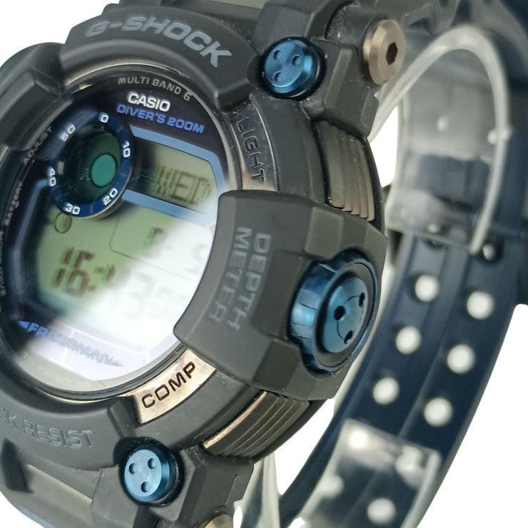CASIO カシオ 時計 G-SHOCK MASTER OF G - SEA FROGMAN GWF-D1000B-1JF ブラック系 ステンレススチール／樹脂 カーボンファイバーインサートバンド メンズ ソーラー電波 美品