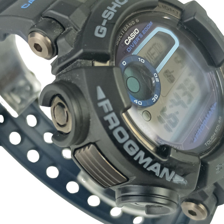 CASIO カシオ 時計 G-SHOCK MASTER OF G - SEA FROGMAN GWF-D1000B-1JF ブラック系 ステンレススチール／樹脂 カーボンファイバーインサートバンド メンズ ソーラー電波 美品