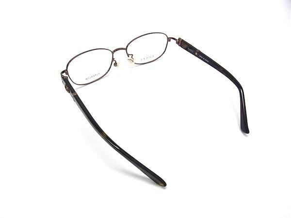 GUCCI グッチ 眼鏡 メガネフレーム GG8555J ブロンズ系 チタン レディース 伊達メガネ インターロッキングG 美品