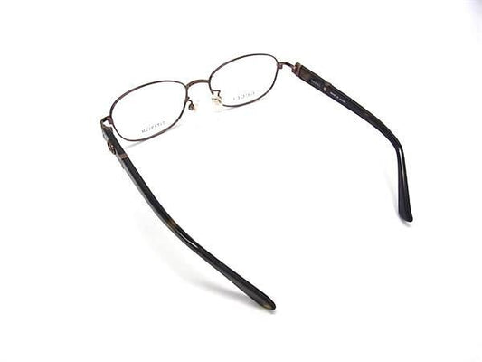 GUCCI グッチ 眼鏡 メガネフレーム GG8555J ブロンズ系 チタン レディース 伊達メガネ インターロッキングG 美品