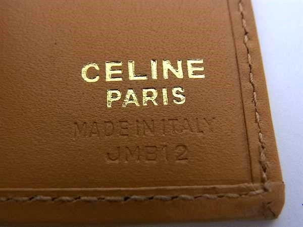 CELINE セリーヌ 長財布 マカダム柄 札入れ ブラウン系 PVC×レザー ユニセックス ヴィンテージ 二つ折り財布 美品