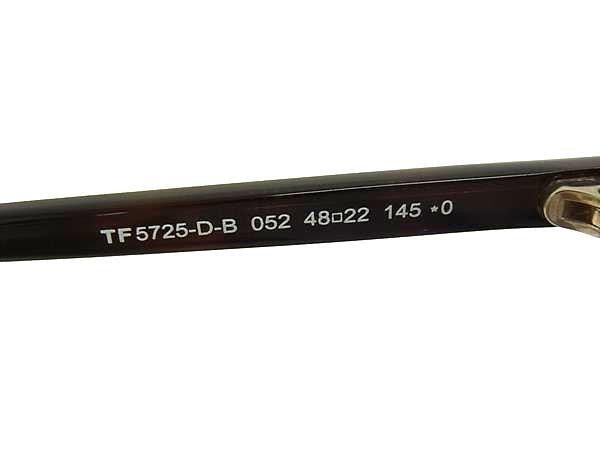 TOM FORD トムフォード サングラス アジアンフィット TF95725-D-B ブラウン系×レンズ クリアブラウン系 プラスチック ユニセックス ゴールド金具 美品