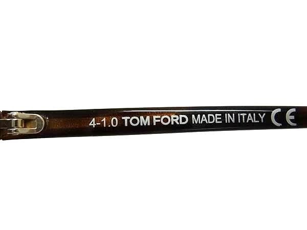 TOM FORD トムフォード サングラス アジアンフィット TF95725-D-B ブラウン系×レンズ クリアブラウン系 プラスチック ユニセックス ゴールド金具 美品