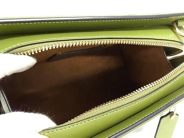 COACH コーチ ハンドバッグ グレース キャリーオール CC141 グリーン系 レザー レディース 2WAY ショルダーバッグ ゴールド金具 美品