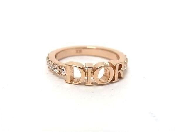 DIOR ディオール 指輪 ディオレボリューション リング ピンクゴールド系 メタル ラインストーン レディース 美品
