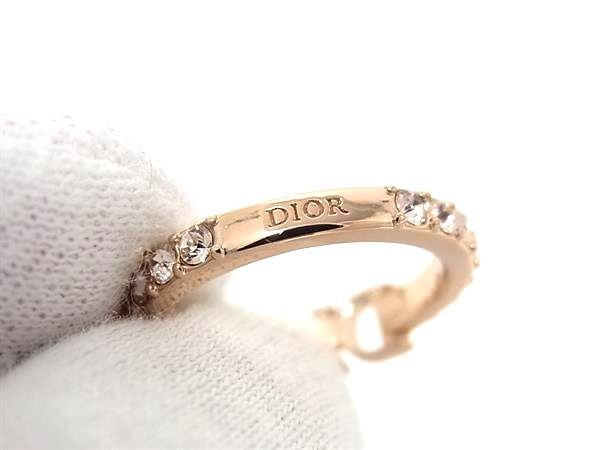 DIOR ディオール 指輪 ディオレボリューション リング ピンクゴールド系 メタル ラインストーン レディース 美品