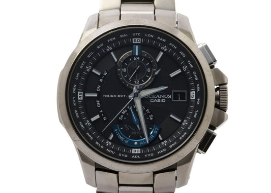 CASIO カシオ 時計 OCEANUS オシアナス OCW-T1010B-1AJF ブラック シルバー系 チタン メンズ アナログ 美品