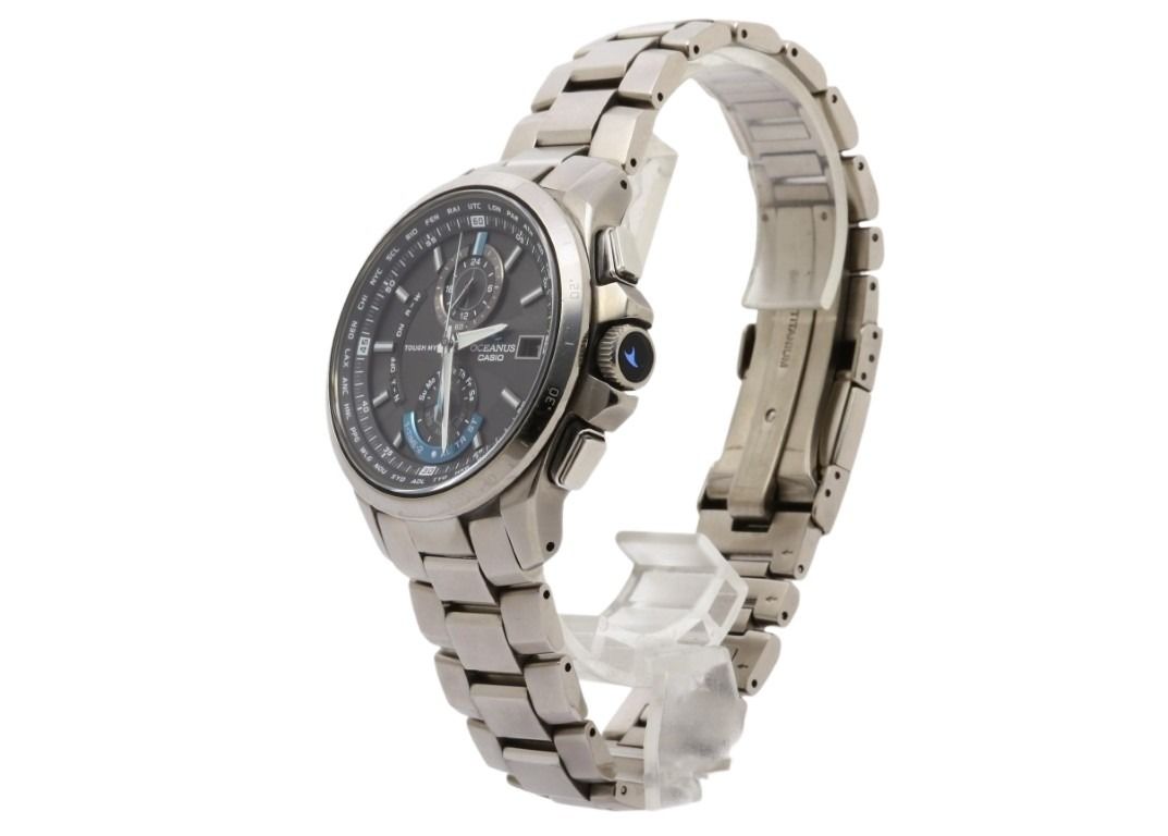 CASIO カシオ 時計 OCEANUS オシアナス OCW-T1010B-1AJF ブラック シルバー系 チタン メンズ アナログ 美品