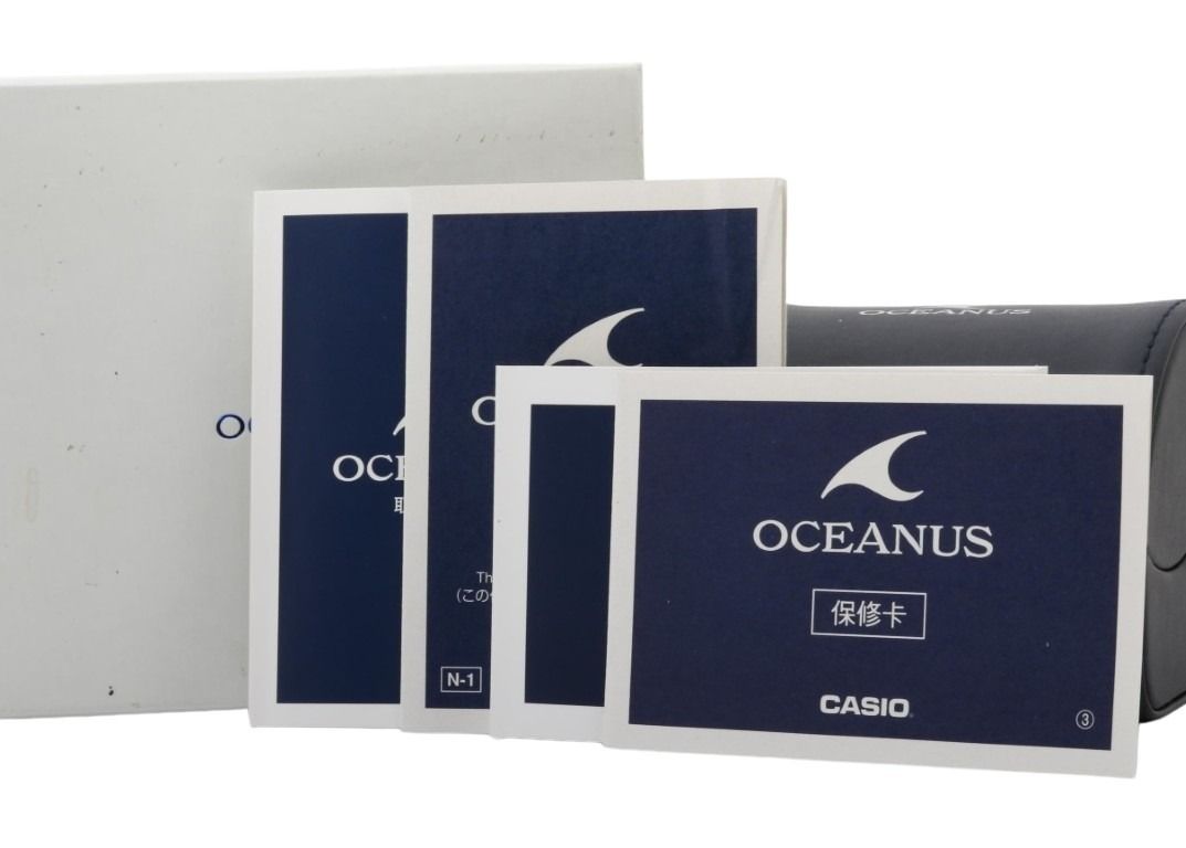CASIO カシオ 時計 OCEANUS オシアナス OCW-T1010B-1AJF ブラック シルバー系 チタン メンズ アナログ 美品