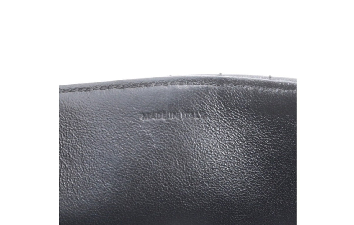 CELINE セリーヌ ショルダーバッグ C ミディアム ブラック系 レザー レディース キルティング チェーン ゴールド金具 美品