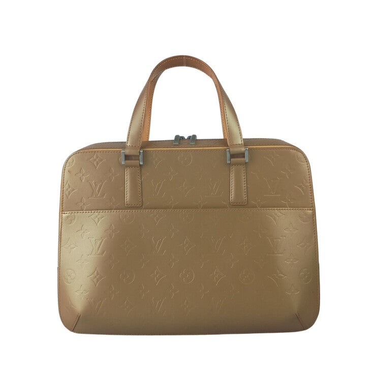 LOUIS VUITTON ルイヴィトン ハンドバッグ モノグラム マット マルデン M55137 アンブレ系 レザー ユニセックス ビジネスバッグ シルバー金具 美品