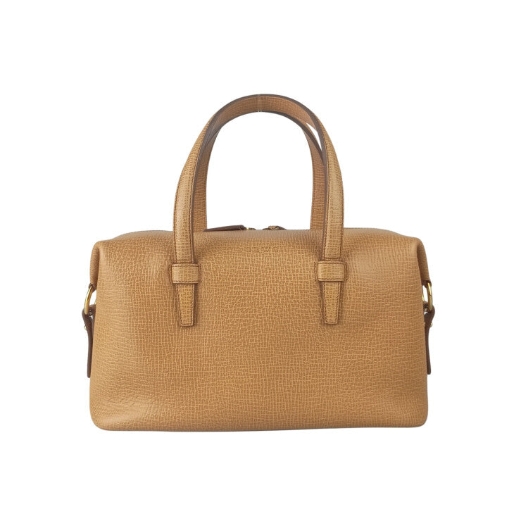 LOEWE ロエベ ハンドバッグ ミニボストンバッグ ライトブラウン系 レザー レディース ゴールド金具 美品