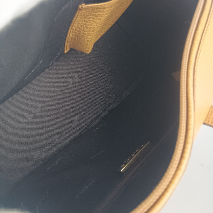 LOEWE ロエベ ハンドバッグ ミニボストンバッグ ライトブラウン系 レザー レディース ゴールド金具 美品