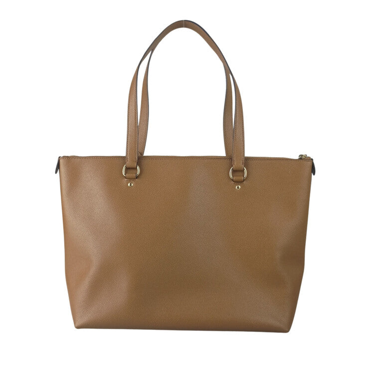 COACH コーチ トートバッグ ギャラリー トート F79608 キャメル系 クロスグレイン レザー レディース ゴールド金具 美品