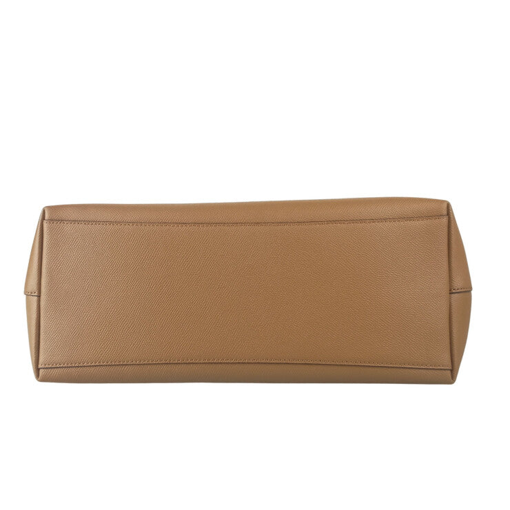 COACH コーチ トートバッグ ギャラリー トート F79608 キャメル系 クロスグレイン レザー レディース ゴールド金具 美品