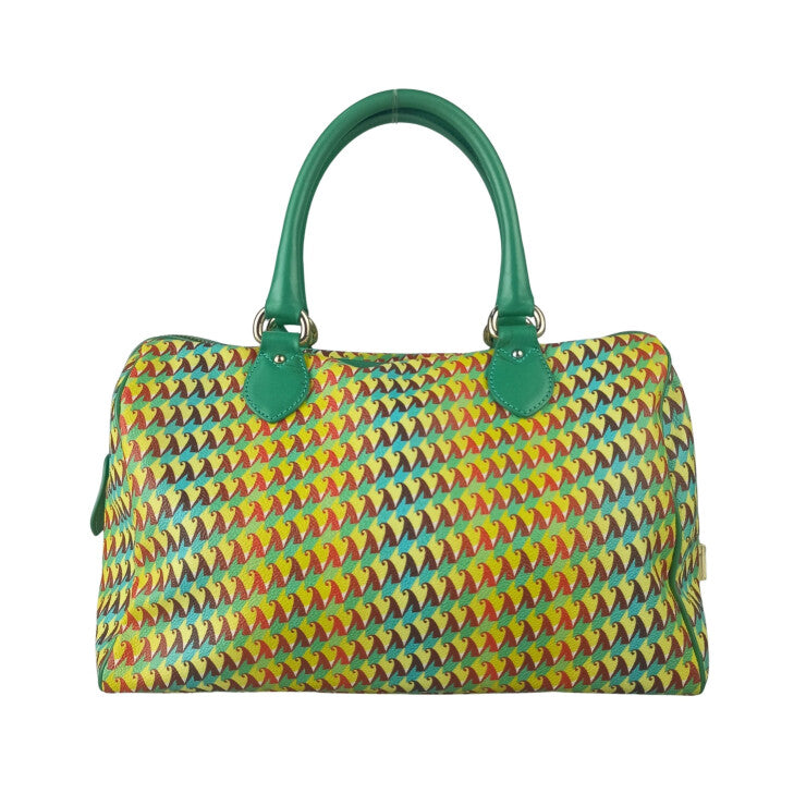 ETRO エトロ ハンドバッグ ミラビリア カプセルコレクション 1C363 8835 グリーン系 イエロー系 マルチカラー PVC レザー レディース トゥクラール＆タグラ コラボ 美品
