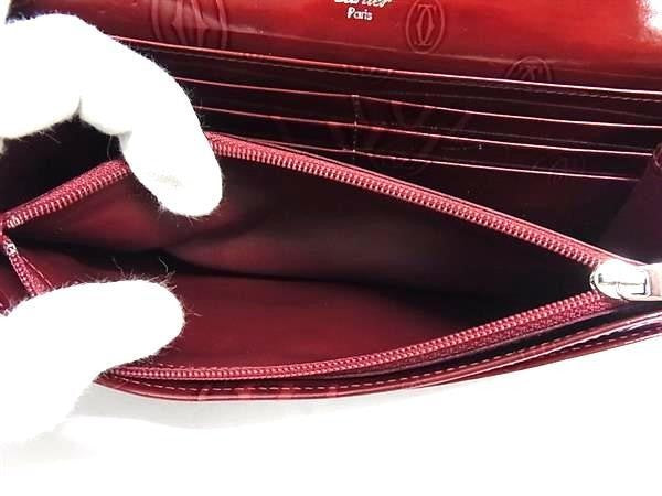 CARTIER カルティエ 長財布 ハッピーバースデー L3000722 ボルドー系 パテントレザー レディース 二つ折り 美品