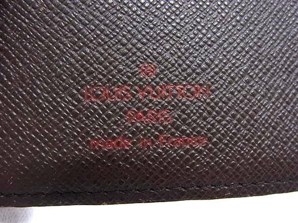 LOUIS VUITTON ルイヴィトン 長財布 ポルトバルールカルトクレディ N61823 エベヌ（ブラウン）系 ダミエ メンズ 二つ折り 美品