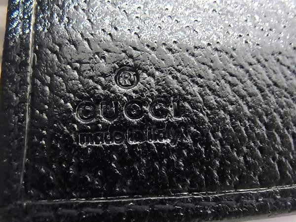 GUCCI グッチ 二つ折り財布 GGキャンバス 112716 ブラック系 キャンバス×レザー レディース Wホック シルバー金具 美品