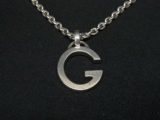 GUCCI グッチ ネックレス Gマーク ペンダント ネックレス 233936 シルバー系 Ag925 レディース 美品