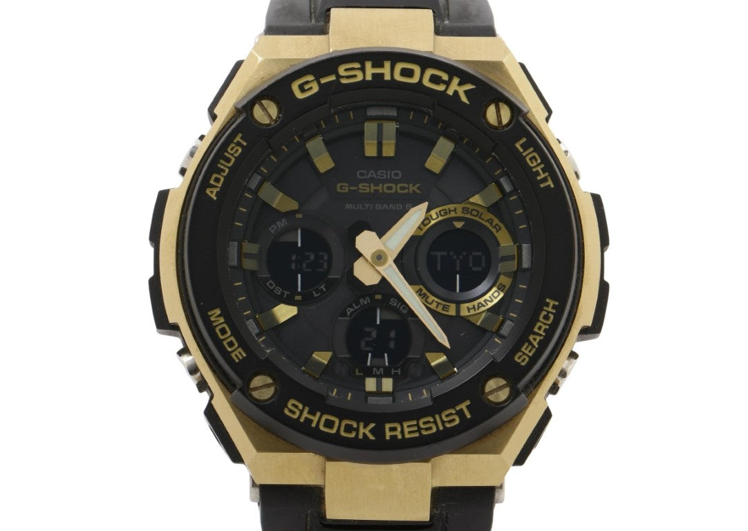 CASIO カシオ 時計 G-SHOCK G-STEEL GST-W100 Series GST-W100G ブラック系 樹脂／ステンレススチール メンズ アナデジ 美品