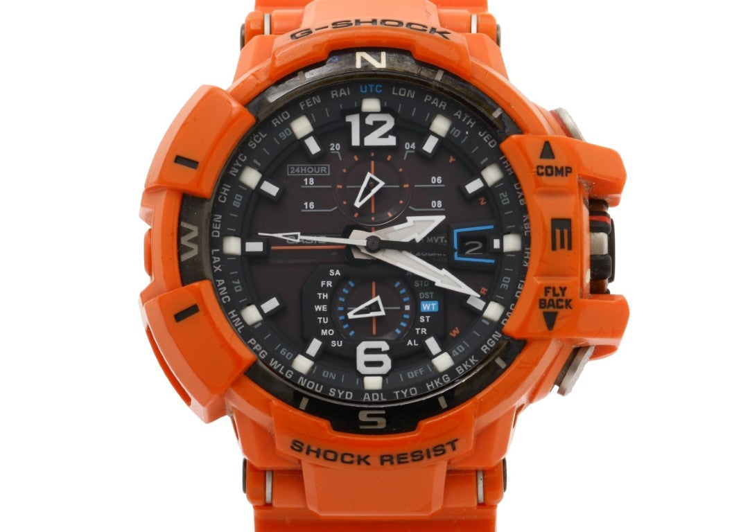 CASIO カシオ 時計 G-SHOCK スカイコックピット GW-A1100R-4AJF ブラック オレンジ系 樹脂 メンズ アナログ 美品