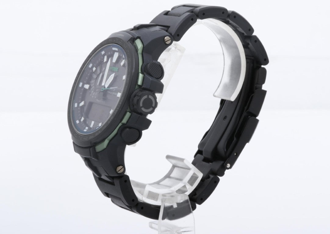 CASIO カシオ 時計 PRO TREK プロトレック クライマーライン PRW-6100FC-1JF ブラック系 ステンレス 樹脂 メンズ アナデジ 美品