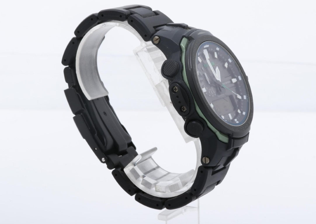 CASIO カシオ 時計 PRO TREK プロトレック クライマーライン PRW-6100FC-1JF ブラック系 ステンレス 樹脂 メンズ アナデジ 美品