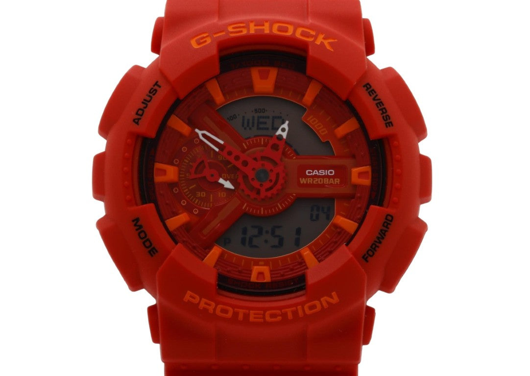CASIO カシオ 時計 G-SHOCK ANALOG-DIGITAL 110 SERIES GA-110AC-4AJF レッド系 樹脂 メンズ アナデジ 新品未使用展示品