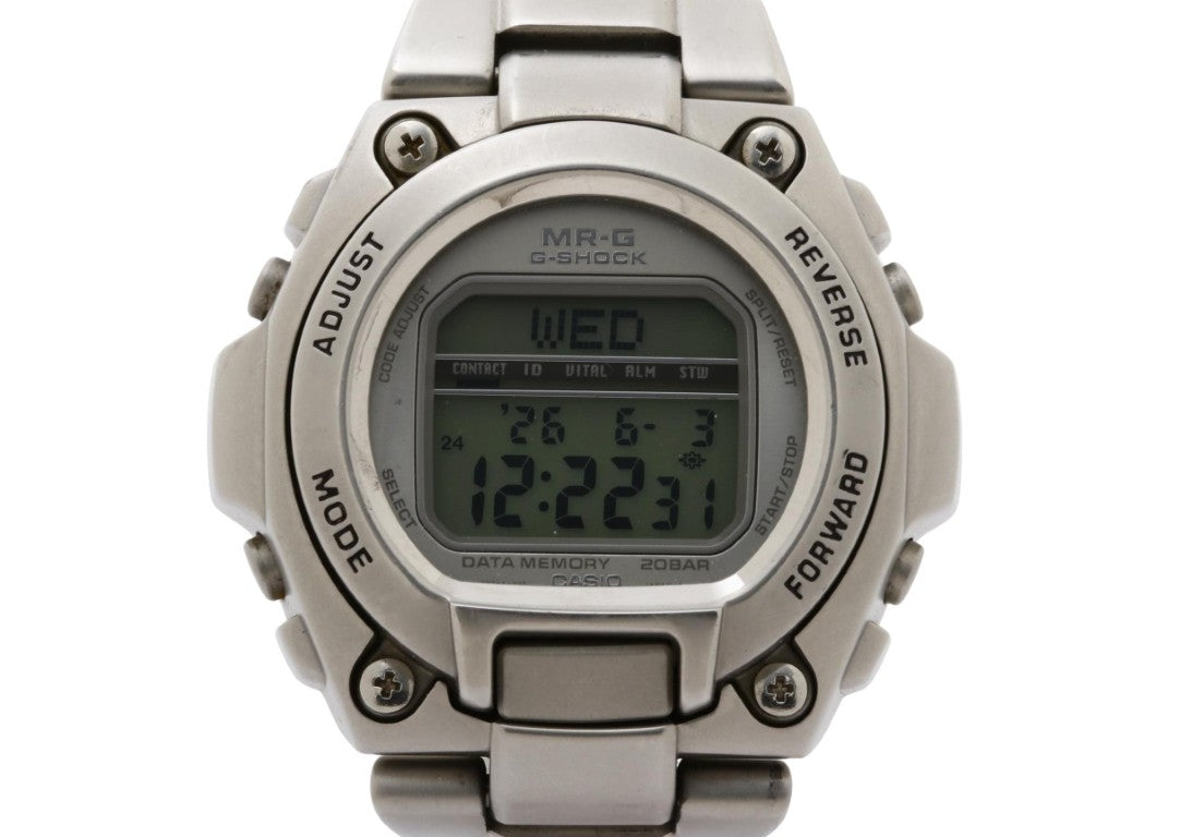 CASIO カシオ 時計 G-SHOCK MR-G MRG-200 シルバー系 ステンレス メンズ デジタル 美品