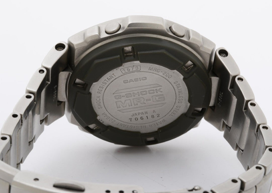 CASIO カシオ 時計 G-SHOCK MR-G MRG-200 シルバー系 ステンレス メンズ デジタル 美品