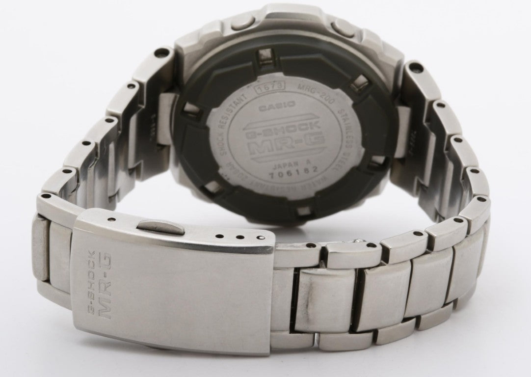CASIO カシオ 時計 G-SHOCK MR-G MRG-200 シルバー系 ステンレス メンズ デジタル 美品