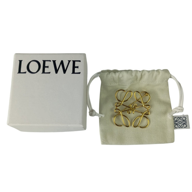 LOEWE ロエベ ブローチ ANAGRAM BROOCH アナグラム ブローチ ゴールド系 メタル ユニセックス 美品