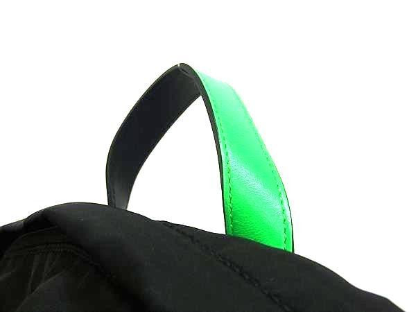 PRADA プラダ リュックサック テスート バックパック 2VZ021 ブラック グリーン系 ナイロン メンズ 超美品