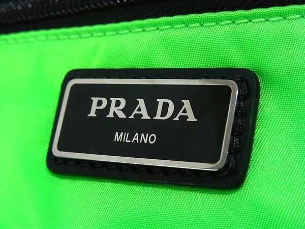 PRADA プラダ リュックサック テスート バックパック 2VZ021 ブラック グリーン系 ナイロン メンズ 超美品