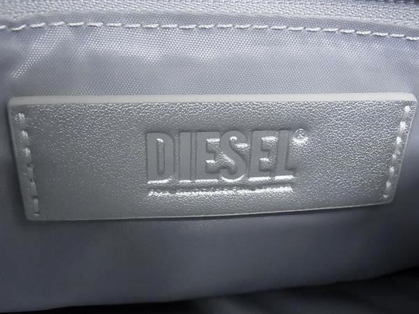 DIESEL ディーゼル ハンドバッグ イニシャルチェーン 2WAY ショルダーバッグ X10075 シルバー系 レザー レディース 超美品
