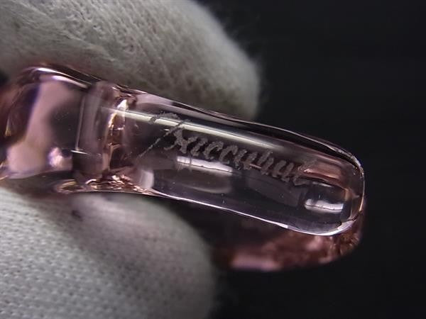 Baccarat バカラ イヤリング クレオール イヤーカフ クリアピンク系 クリスタルガラス レディース 両耳用 超美品
