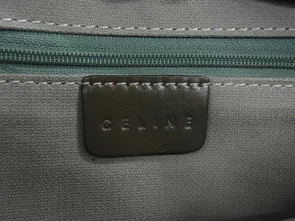 CELINE セリーヌ ハンドバッグ Cマカダム ブギーバッグ ベージュ系 カーキ マルチカラー キャンバス レザー レディース 美品