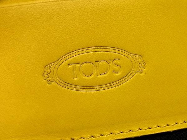 TOD’S トッズ カードケース ランボルギーニ コラボ イエロー系 レザー ユニセックス ノベルティ VIP限定コレクション 美品